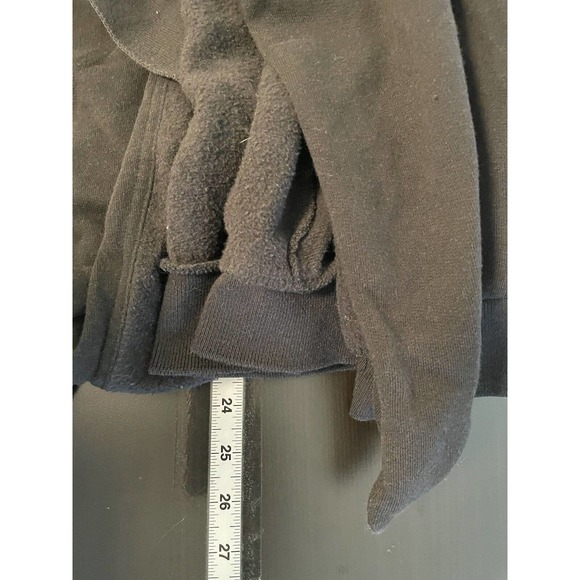 All Saints Womens Dahlia Sweat Open Cardigan Size Medium Black Zip Collar Grunge - Picture 6 of 7